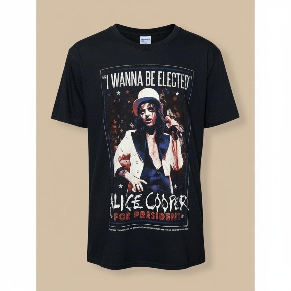 Alice Cooper 2016 Tour Tee I Wanna Be Elected Sz M (NWOT)
